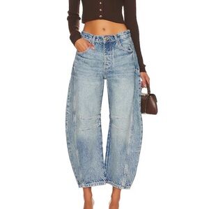 FREE PEOPLE Mid Rise Barrel Jeans